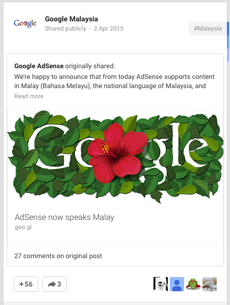 Google Adsense Sekarang Cakap Melayu